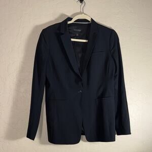 Banana republic women’s washable wool blend long and lean single button blazer